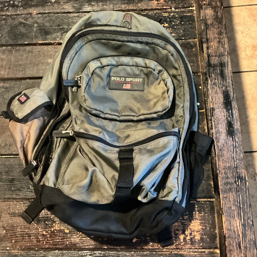 Polo by Ralph Lauren Polo Sport Olive Gray and Black Backpack
